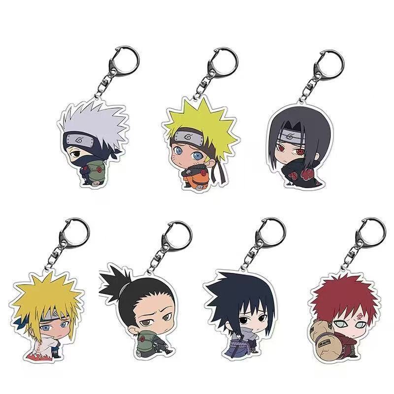Anime Merchandise Naruto - Porte-clés en acrylique mignon de dessin