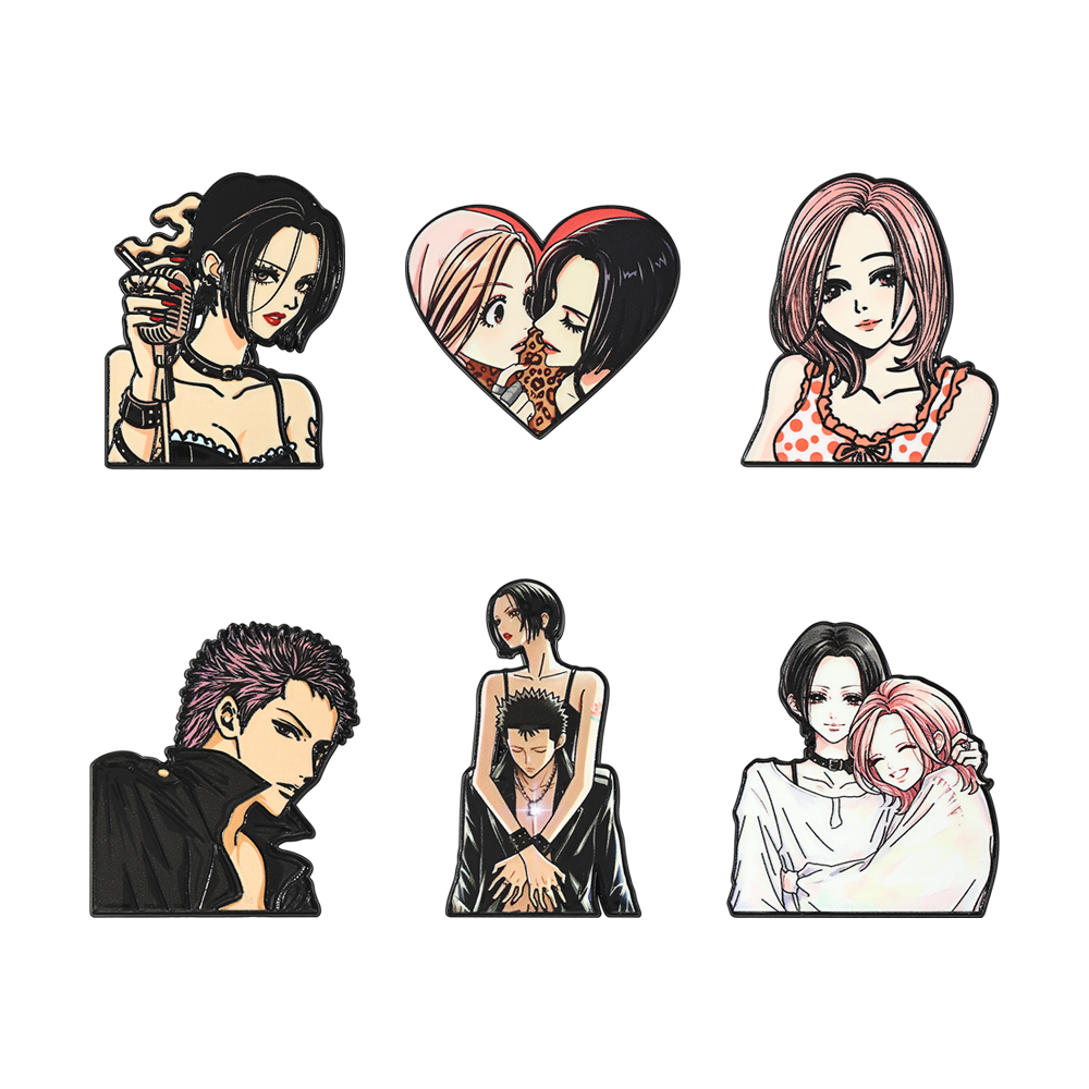 Nana Anime Merchandise - Ensemble de 6 badges en émail