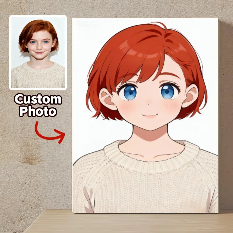 Anime Poster Print - Portraits de dessins animés personnalisés Affiches