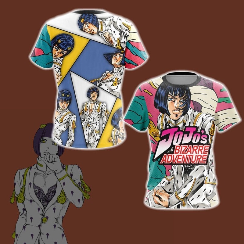 Anime Merchandise T Shirt - Nouveau Maillot Thème JOJO Golden Wind
