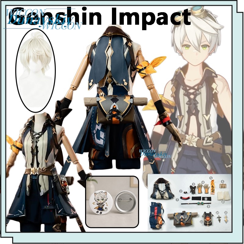 Anime Cosplay Merchandise - Tenue de cosplay Genshin Impact Bennett