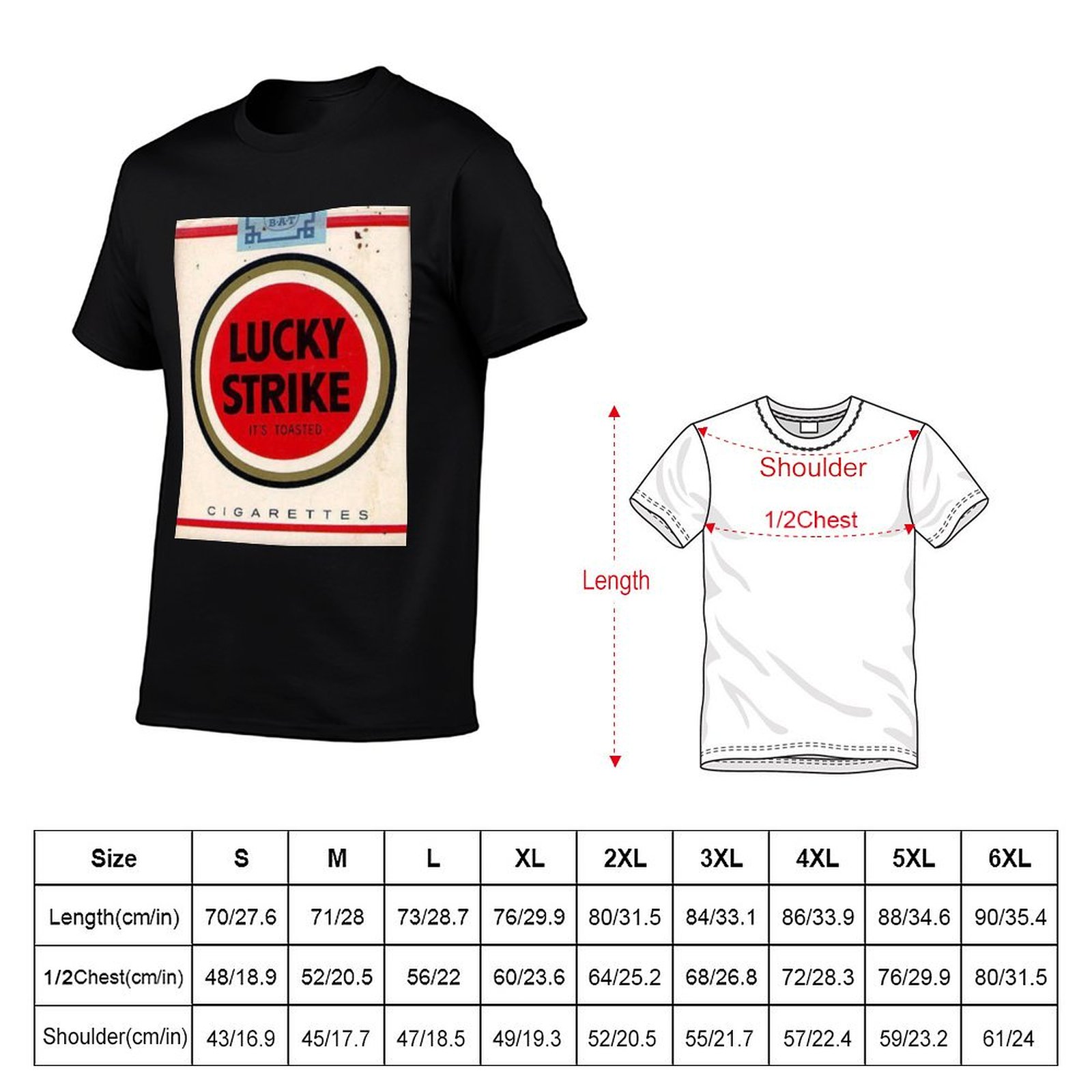 T-Shirt Lucky Strike Merchandi - Anime Merchandise For Men avis et prix