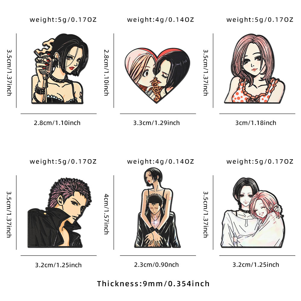 Ensemble de 6 badges en émail  - Nana Anime Merchandise avis et prix
